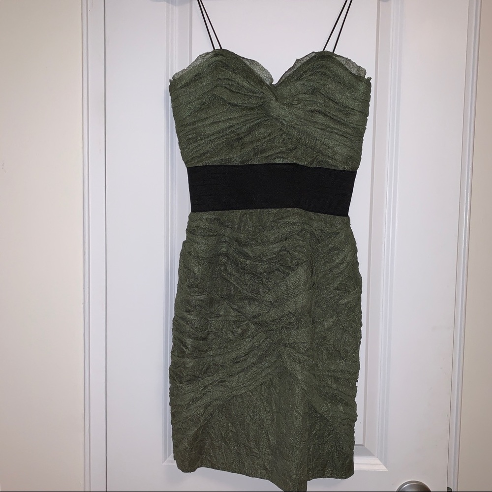 Foley & Corinna Mini Dress Olive Green. Size XS